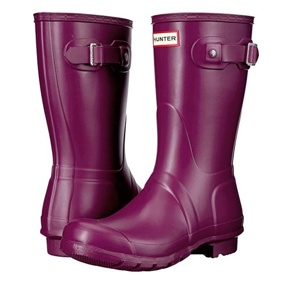 Fuchsia/Purple short shiny HUNTER BOOTS